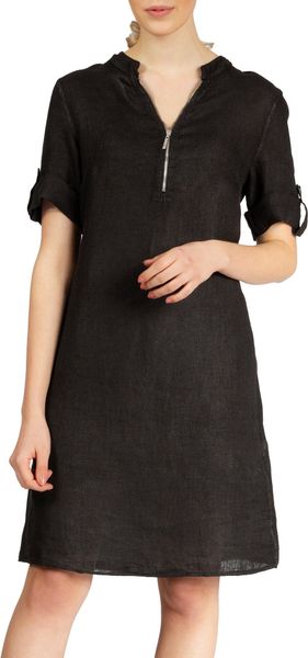 Caspar Sommerkleid SKL037 knielanges Damen Leinenkleid günstig online kaufen