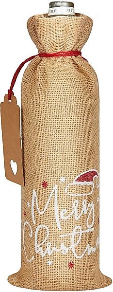 BRUBAKER Weinflaschenhalter Weinbeutel für Weihnachten - Merry Christmas - günstig online kaufen