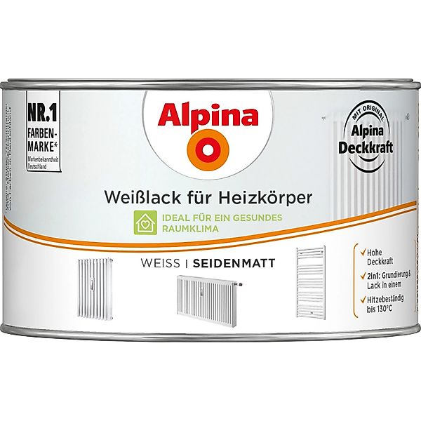 Alpina Weißlack für Heizkörper seidenmatt 300 ml günstig online kaufen