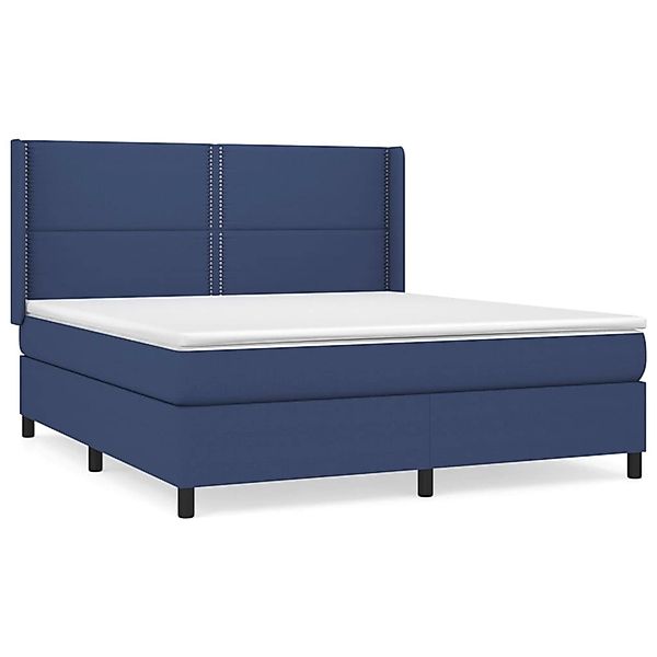 vidaXL Boxspringbett mit Matratze Blau 160x200 cm Stoff1393583 günstig online kaufen