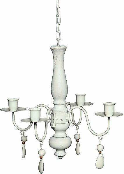 Ambiente Haus Kerzenständer "Romance Holz/Eisen 4er-Kronleuchter 60cm", (1 günstig online kaufen