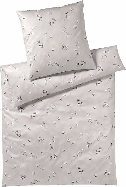 Elegante Bettwäsche "Cotton Flower" 2 Stk. tlg. angenehmes Hautgefühl günstig online kaufen