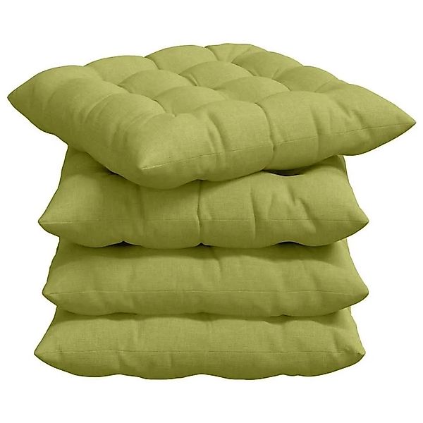 vidaXL Sitzkissen 2 Stk Hellgrün 40 x 40 x 6 cm Stoff 42015156 günstig online kaufen