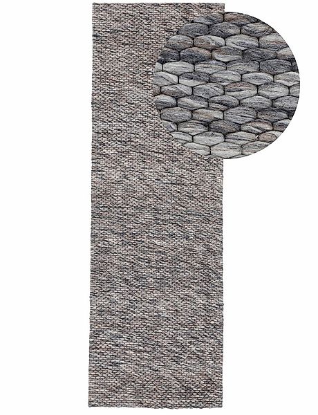 carpetfine Wollteppich »Sina, auch als Läufer«, rechteckig, 14 mm Höhe, Han günstig online kaufen