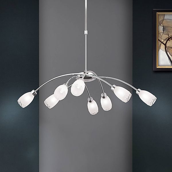 Orion Leuchten Hängeleuchte Carla Ø 84 cm 8 x G9 Chrom günstig online kaufen