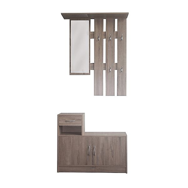 HTI-Living Garderobe Garderobe Weiß mit Spiegel günstig online kaufen