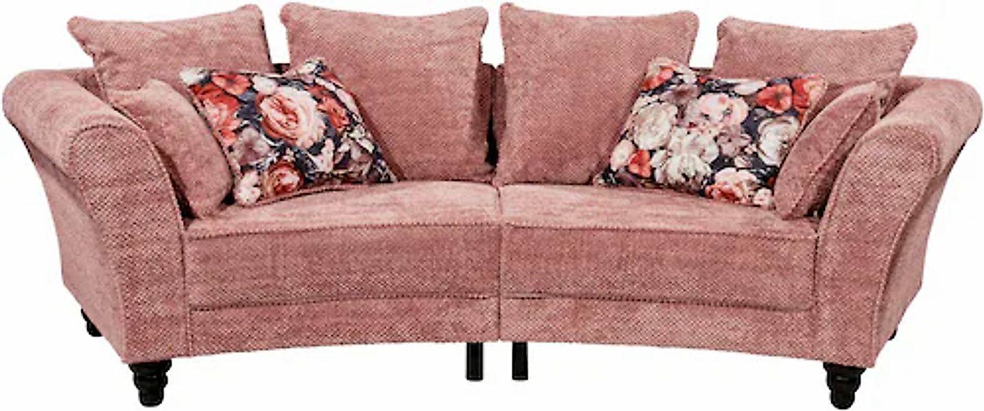 ED EXCITING DESIGN 3-Sitzer »Corinna«, Sofa mit 8 Kissen, gebogener Rücken günstig online kaufen