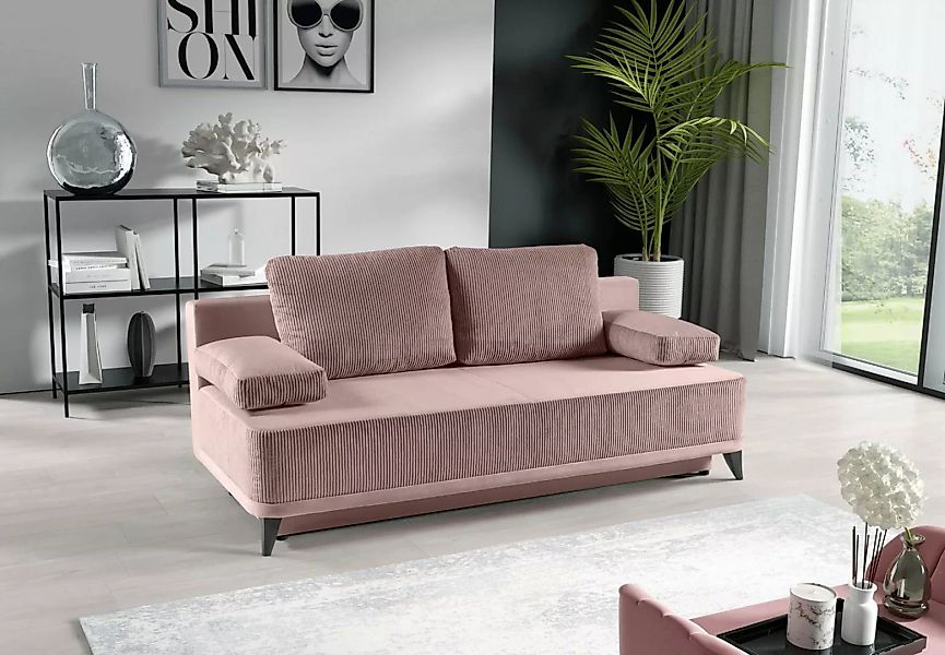 WERK2 Schlafsofa Rosso, 2-Sitzer Sofa und Schlafcouch mit Federkern & Bettk günstig online kaufen