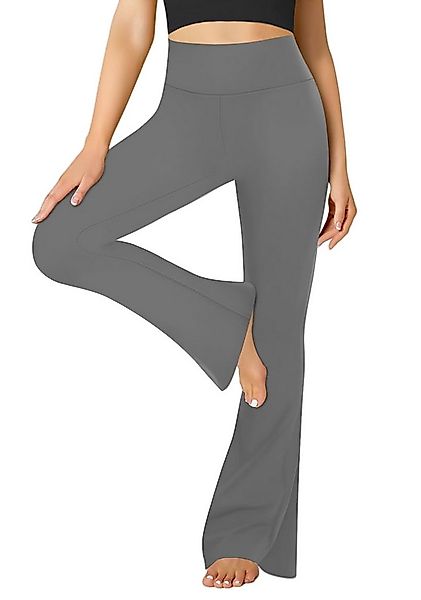 YI Schlaghose Flared Yogahose Damen Leggings High Waist Schlaghose Leggins günstig online kaufen