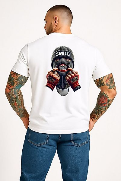 Banco T-Shirt Herren mit Smile Motiv - Streetwear Rundhals Kurzarm Sommer H günstig online kaufen