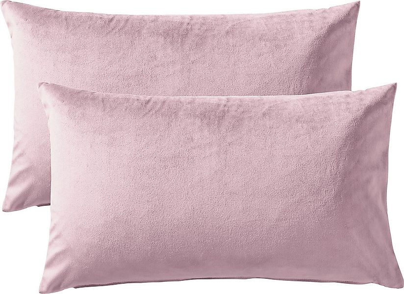 REDBEST Kissenbezug Kissenhülle "Kingsville" im 2er-Pack, Nicky-Velours Uni günstig online kaufen