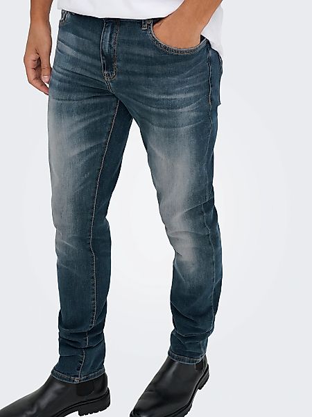 ONLY & SONS Slim-fit-Jeans "ONSLOOM SLIM EBONY 0366" mit niedriger Taille, günstig online kaufen
