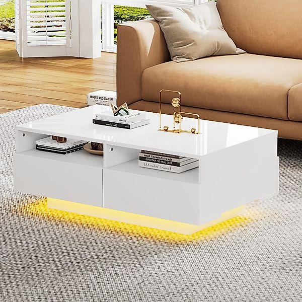 STILVORA Couchtisch mit Schubladen&USB,Wohnzimmertisch Sofatisch mit günstig online kaufen