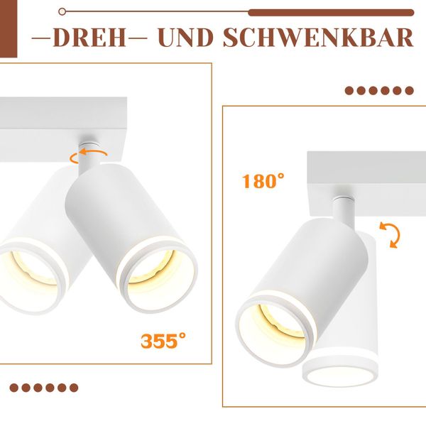 Nettlife Deckenstrahler Schwarz Schwenkbar Modern Wandstrahler günstig online kaufen
