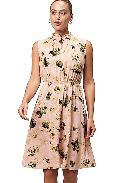 Zero Minikleid Damen Sommerkleid Minikleid mit hohem Kragen drapiert /geraf günstig online kaufen