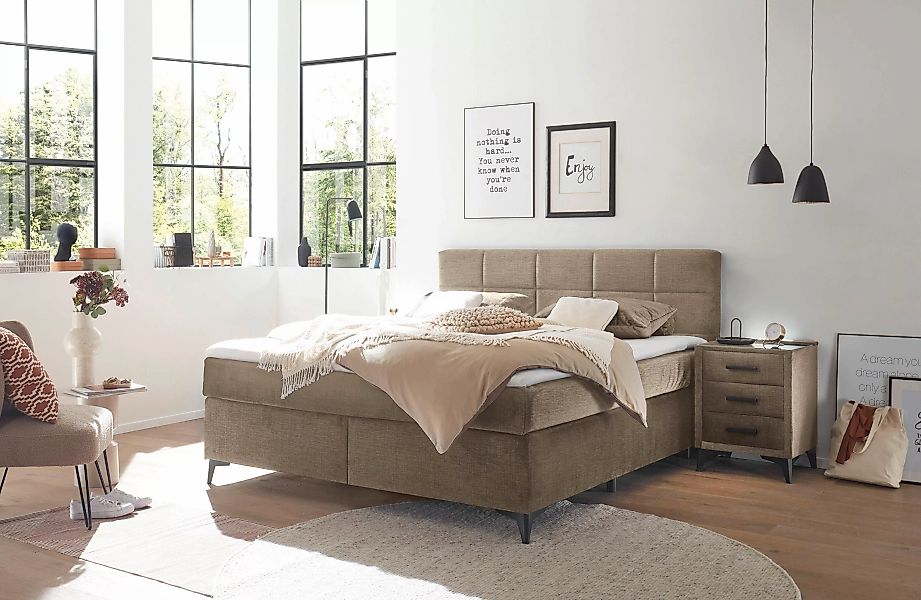 ED EXCITING DESIGN Boxspringbett "Navarra", wahlweise mit Matratze günstig online kaufen