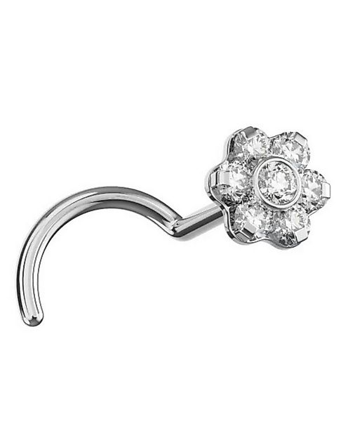Karisma Schmuck Nasenpiercing Titan G23 Nasenstecker Blume 6 Premium Zirkon günstig online kaufen