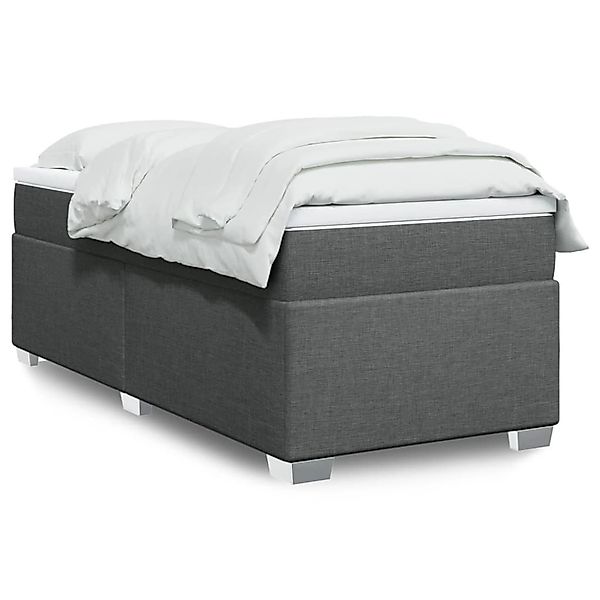 vidaXL Boxspringbett mit Matratze Dunkelgrau 90x190 cm Stoff2105695 günstig online kaufen