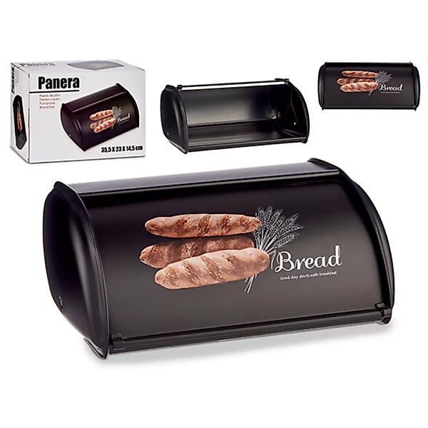 Brotkorb Bread Schwarz Metall (23 X 14,5 X 35,5 Cm) günstig online kaufen