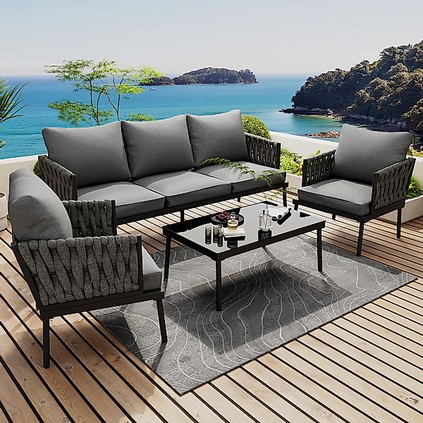 HAUSS SPOLE Gartenlounge-Set Gartenmöbel Set mit günstig online kaufen