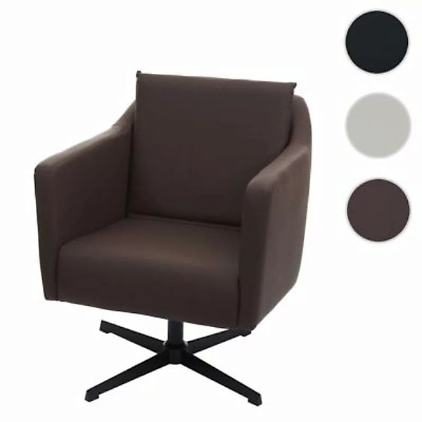 HWC Mendler Lounge-Sessel drehbar braun günstig online kaufen
