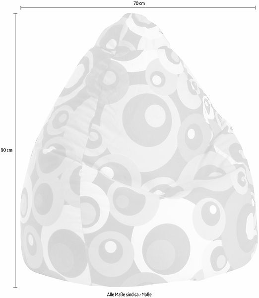 Sitting Point Sitzsack BeanBag Malibu 120 l Orange Bunt günstig online kaufen
