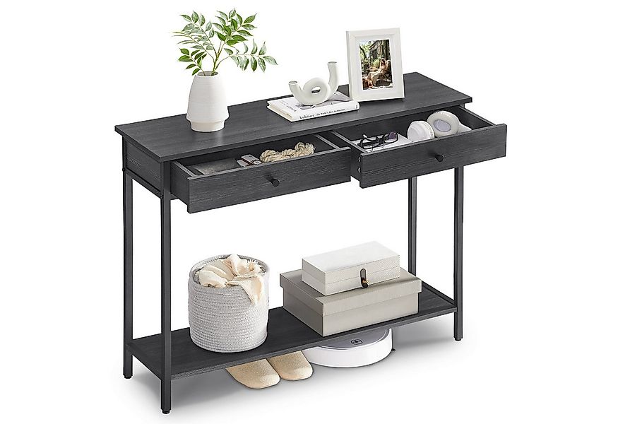 VASAGLE Konsolentisch, Flurtisch, Beistelltisch, Sofatisch mit 2 Schubladen günstig online kaufen