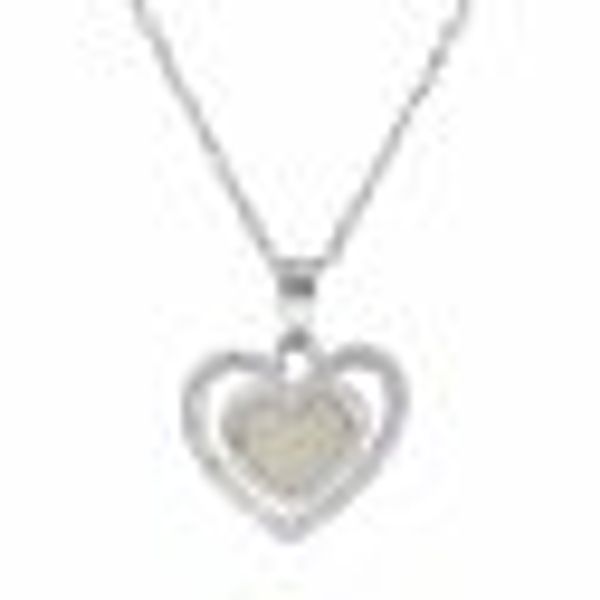 Anhänger mit Kette Edelstahl Herzanhänger strukturiert günstig online kaufen