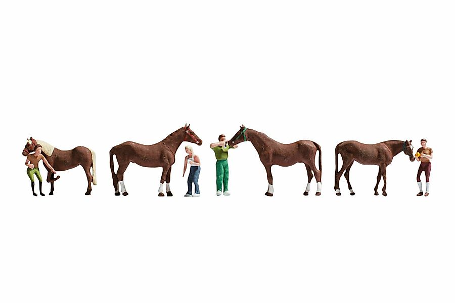 NOCH Dekofigur Pferdepflege Figuren-Set, detailreiche H0 günstig online kaufen