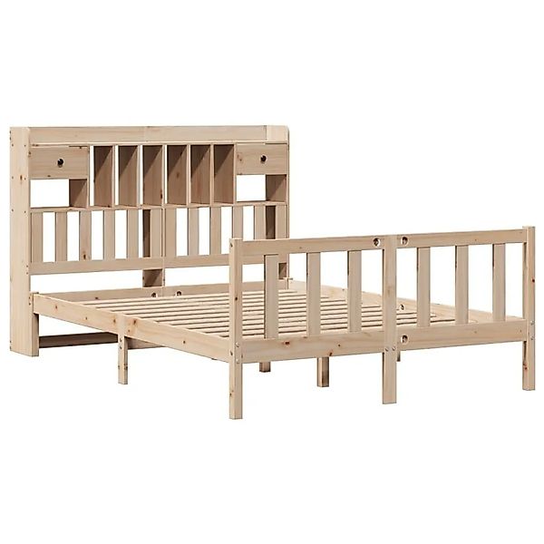 vidaXL Massivholzbett mit Regal ohne Matratze 140x190 cm Kiefernholz 332173 günstig online kaufen