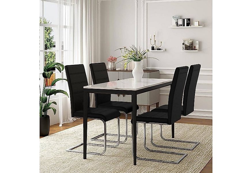 Woltu Freischwinger (Set, 2 St), mit hoher Rückenlehne Kunstlederbezug bis günstig online kaufen