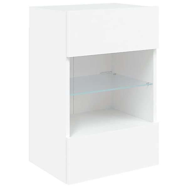 vidaXL TV-Wand TV-Wandschrank mit LED-Leuchten Weiß günstig online kaufen