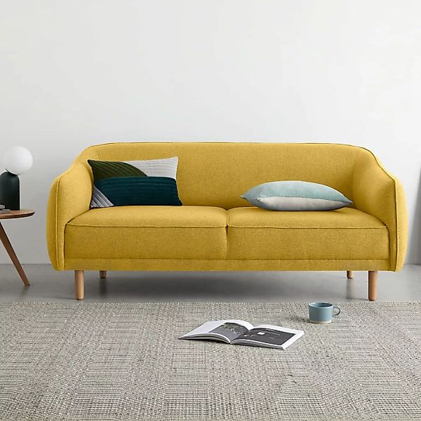 Haring 3-Sitzer Sofa, Retro-Gelb - MADE.com günstig online kaufen