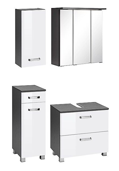 welltime Badmöbel-Set »Ravenna«, (4 St.), Hängeschrank, Unterschrank, Spieg günstig online kaufen
