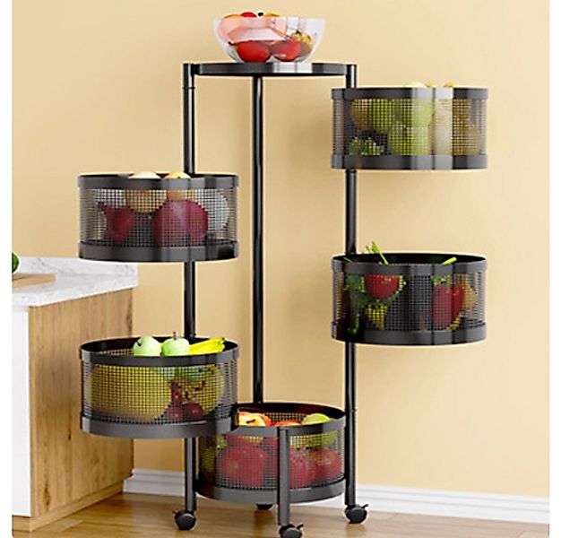 GarveeMore Küchenregal Universall multifunktionales Regal Küchenrollwagen, günstig online kaufen