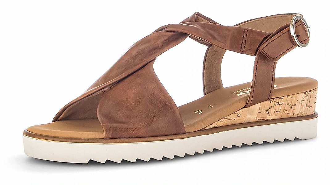 Gabor "GENUA", Keilabsatz, Sommerschuh, Riemchensandale in Komfortweite G ( günstig online kaufen