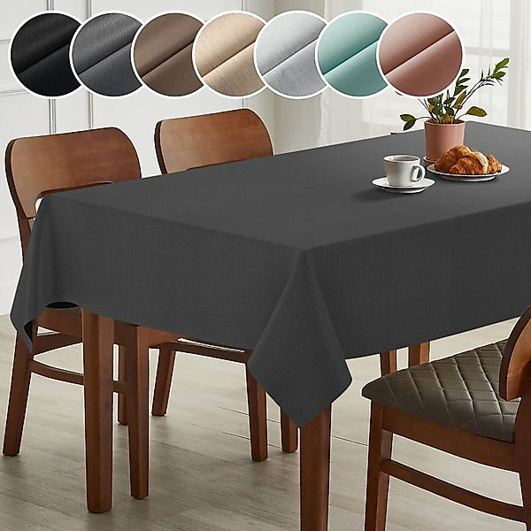 ANRO Tischdecke Hochwertig Tischwäsche mit Beschichtung (Einzelstück 1-tlg) günstig online kaufen