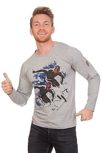 Almgwand Trachtenshirt Longsleeve Herren - FINSTERALM - grau günstig online kaufen