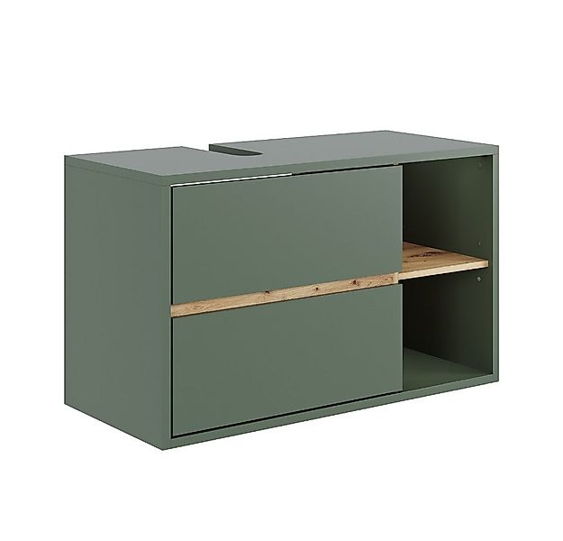 Vicco Waschbeckenunterschrank Viola, Grün/Artisan, 100 x 60 cm mit 2 Schubl günstig online kaufen