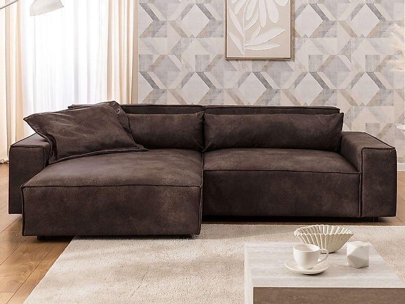 OTTO home Ecksofa "KINLEE Design-Sofa mit Recamiere rechts/links, Maße B/T/ günstig online kaufen