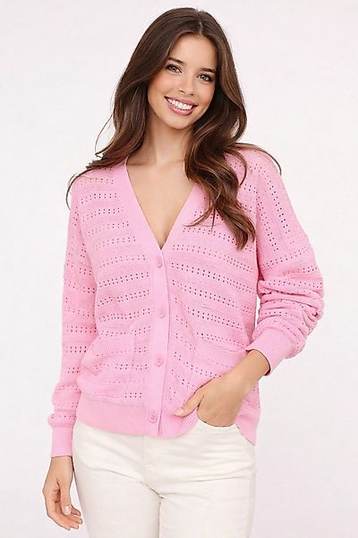 Zwillingsherz Cardigan "Lochstrick Uni" günstig online kaufen