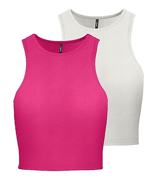 ONLY Crop-Top "ONLBELIA S/L CROP TOP CS JRS 2PACK", (Packung, 2 tlg.) günstig online kaufen