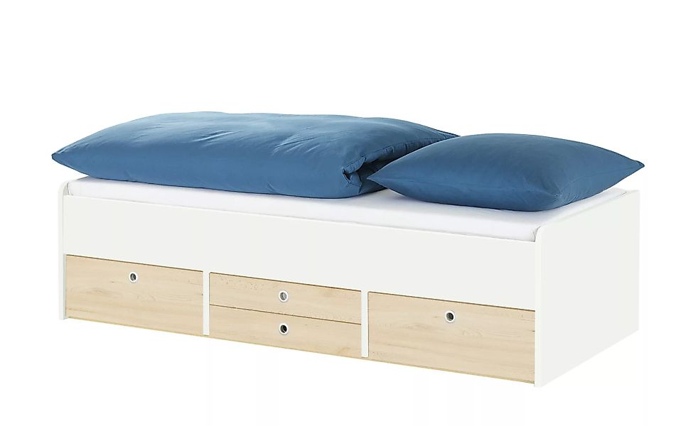 Schubkastenbett  Grow Up - weiß - 127 cm - 54,5 cm - Betten > Bettgestelle günstig online kaufen