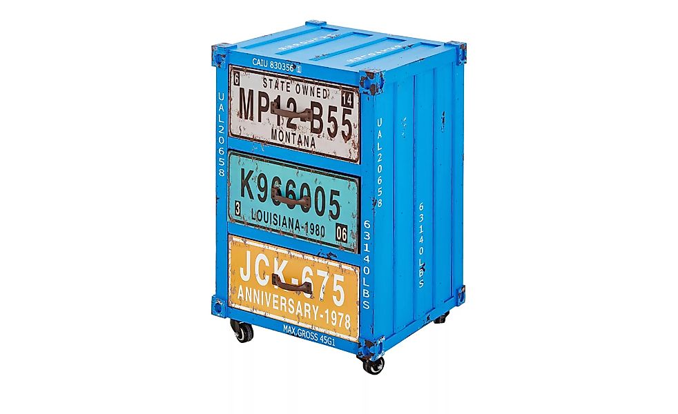 Kommode im Containerdesign - blau - 38,5 cm - 65 cm - 34 cm - Geschenkideen günstig online kaufen