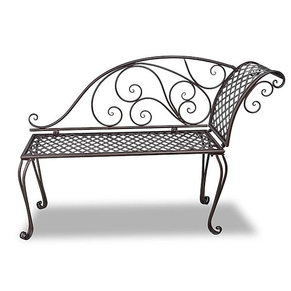 VidaXL Garten-Chaiselongue 128 cm Stahl Antik Braun günstig online kaufen