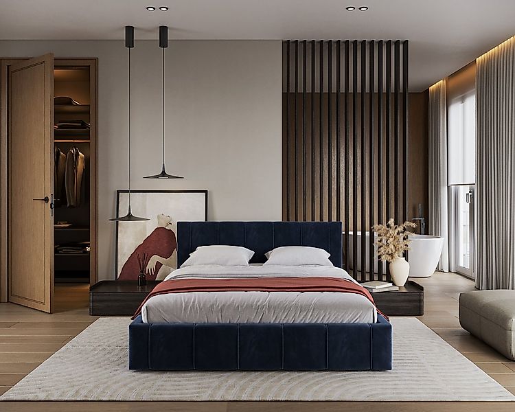 thematys Polsterbett Bett aus Velours Stauraumbett - TOPSELLER - MADE IN EU günstig online kaufen