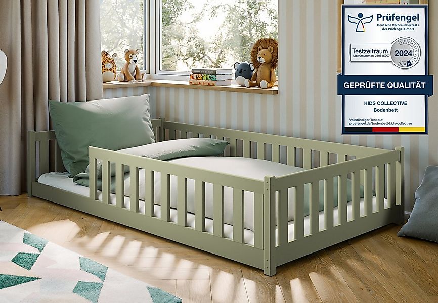 Kids Collective Kinderbett Bodenbett Bett mit Rausfallschutz & Lattenrost M günstig online kaufen