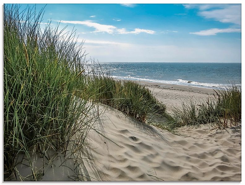 Artland Glasbild "Dünenlandschaft im Sommer an der Nordsee", Strand, (1 St. günstig online kaufen