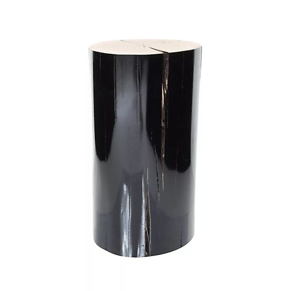 Gervasoni - Log Beistelltisch M - schwarz/glänzend lackiert/H 42cm/Ø18-22cm günstig online kaufen