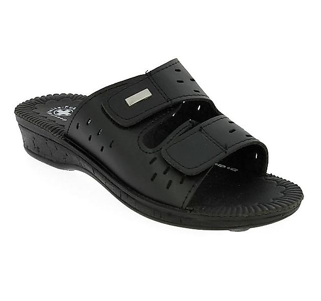 emeco Damen Pantoletten Schlappen Latschen mit Soft Fußbett Sandalette 3 Fa günstig online kaufen